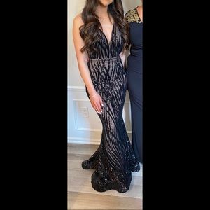 Black Sequin Jadore Maxi Dress